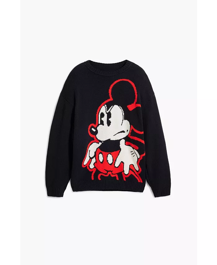 

Мужской вязаный свитер Mickey Mouse Desigual, черный