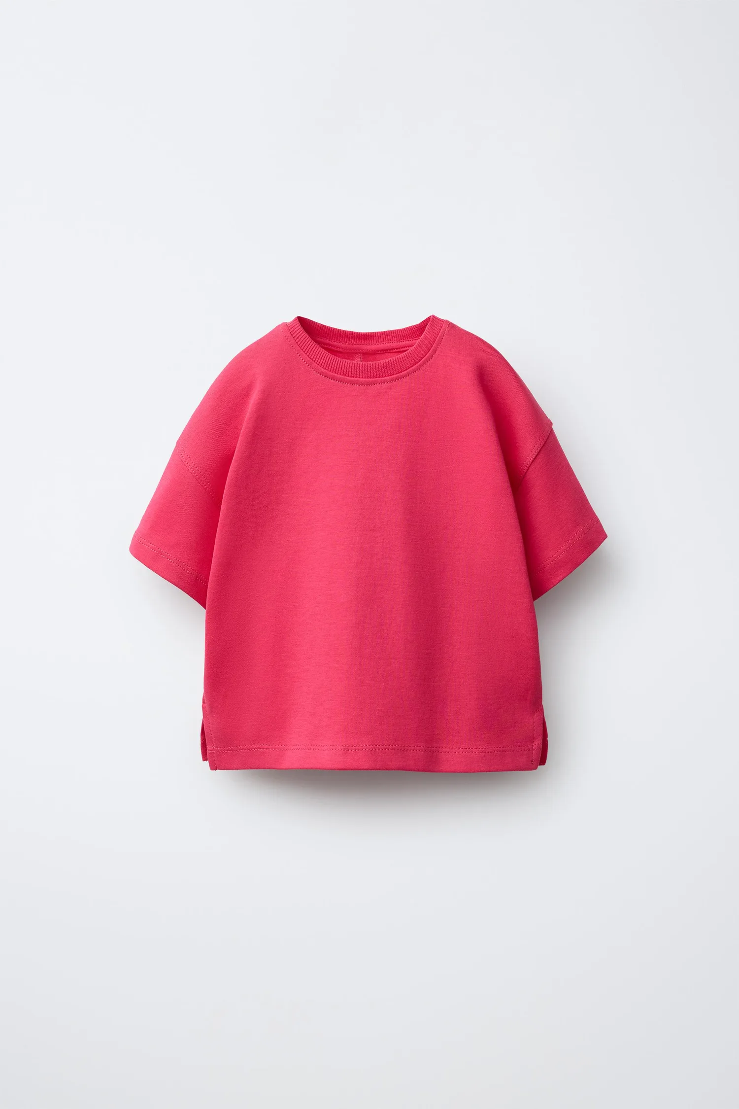 Zara Однотонная футболка из трикотажа