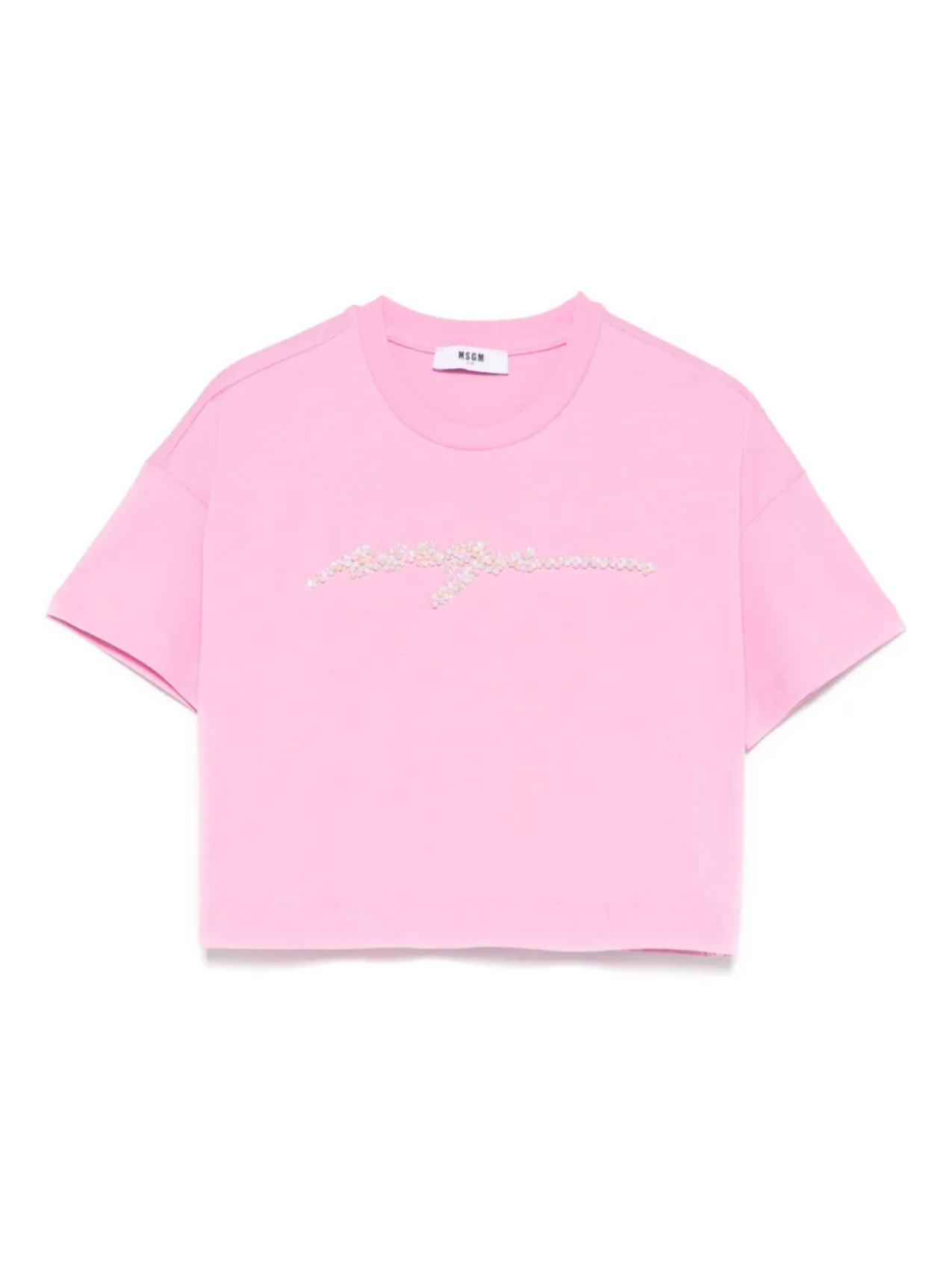 

Футболка с логотипом MSGM Kids, розовый