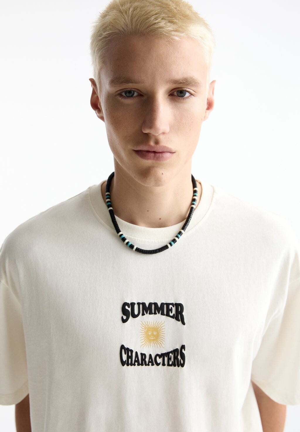 

Футболка с принтом PRINTED PULL&BEAR, белый