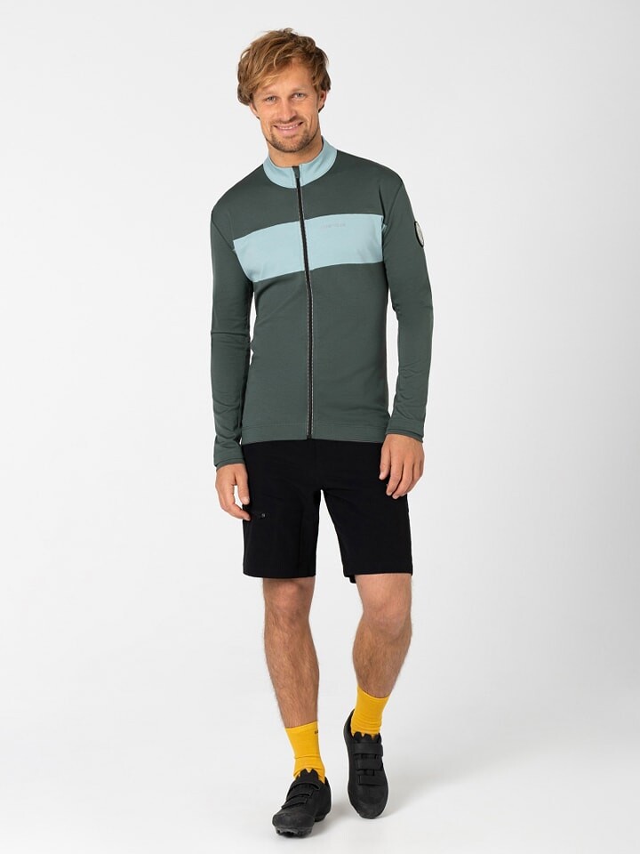 

Лонгслив super.natural Fahrradtrikot Gravier, цвет Grün/Hellblau