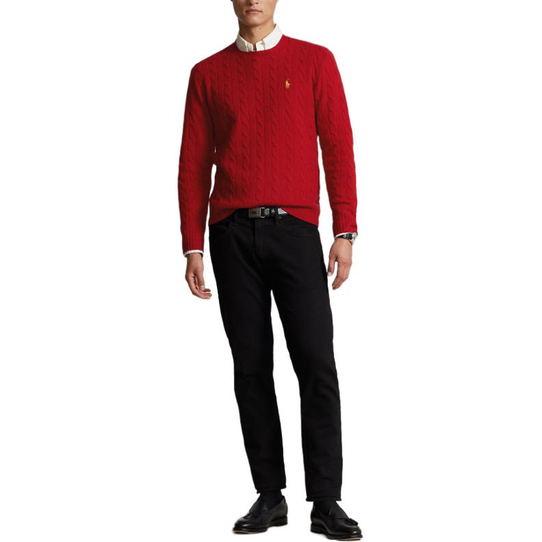 Polo Ralph Lauren SS24 Вязаный свитер мужской красный — фото 4