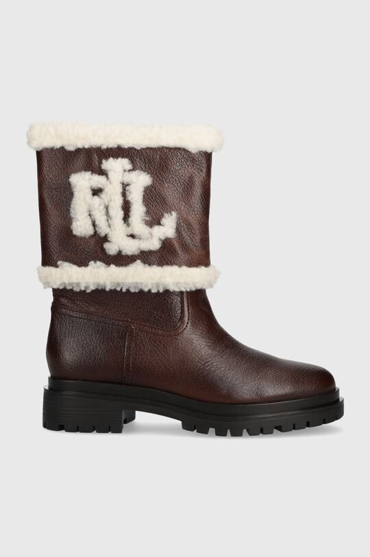 

Кожаные ботильоны Carter Lauren Ralph Lauren, коричневый