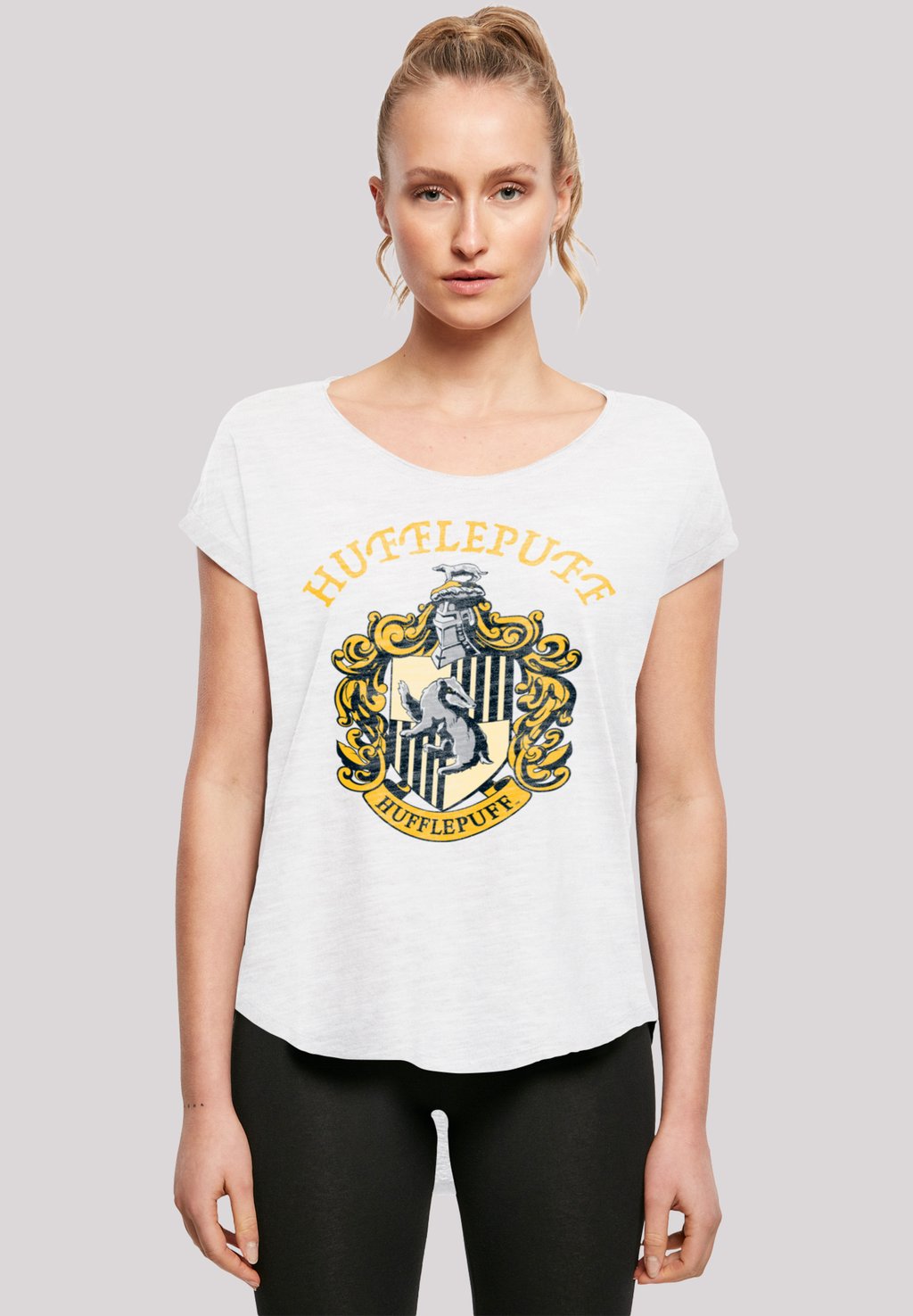 

Футболка с принтом HARRY POTTER HUFFLEPUFF CREST F4NT4STIC, белый