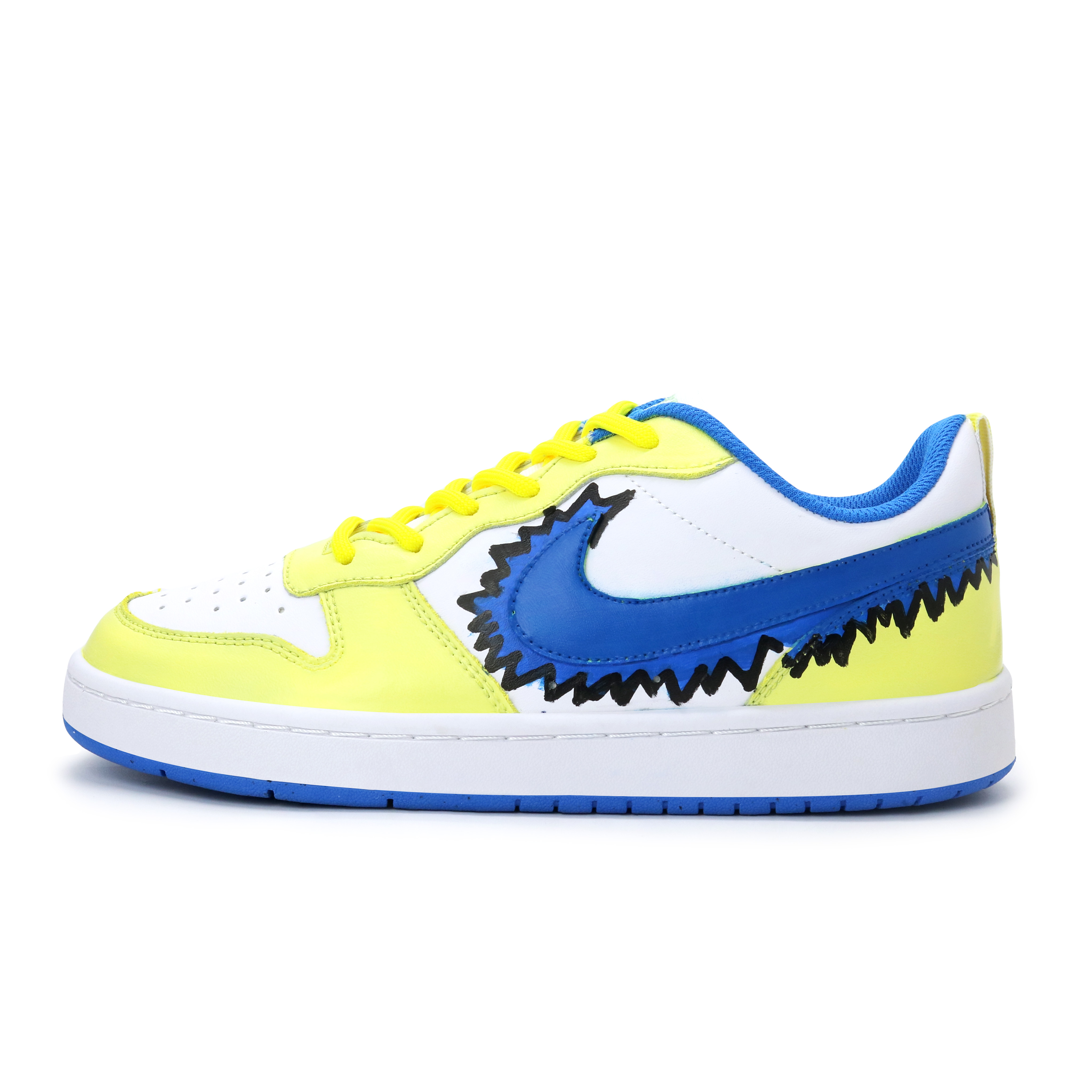 

Детские скейтерские кроссовки Court Borough для младших школьников Nike, синий/желтый