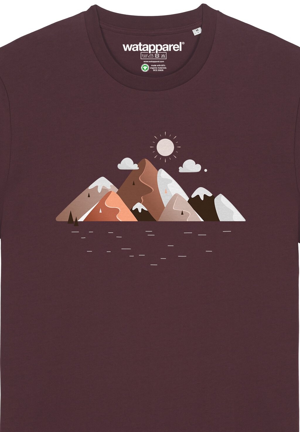 

Футболка с принтом MOUNTAINS MOON watapparel, темно-красный