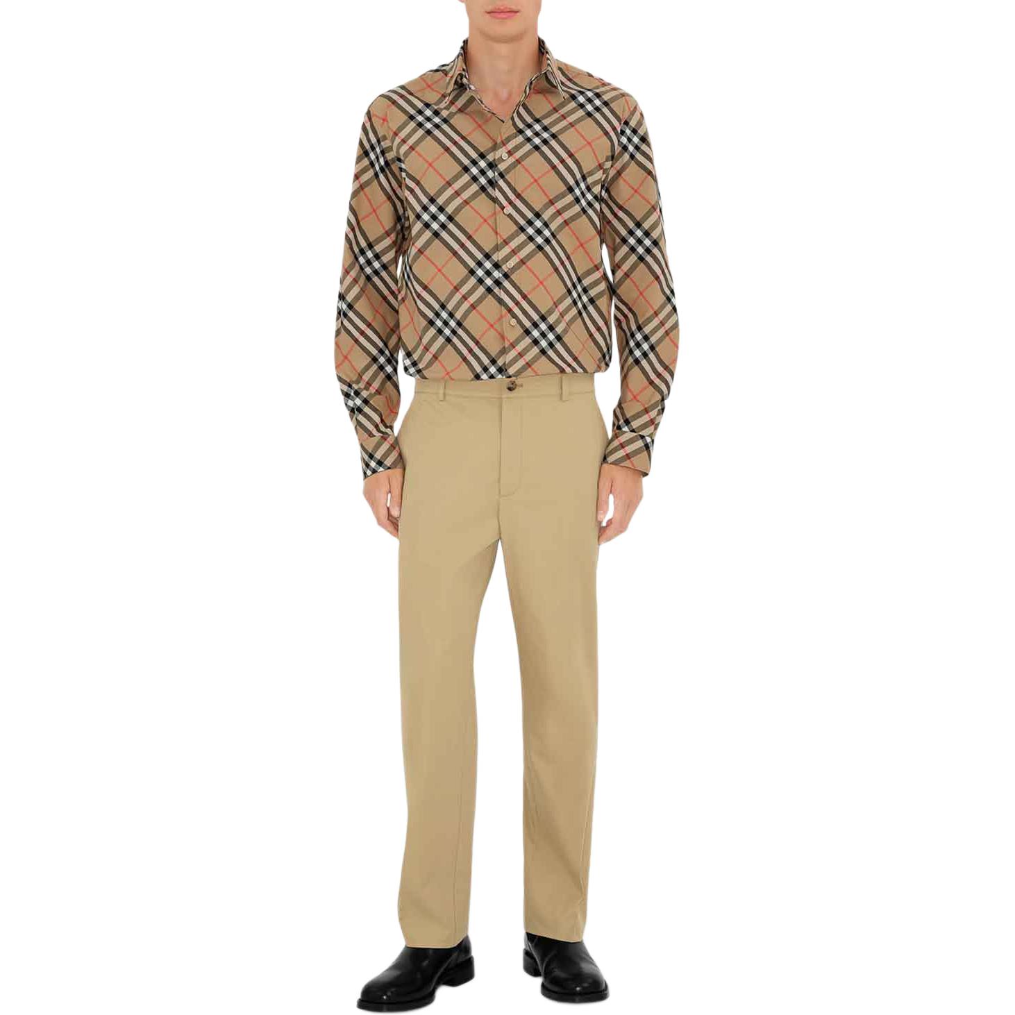 Рубашка Burberry коричневый — фото 3