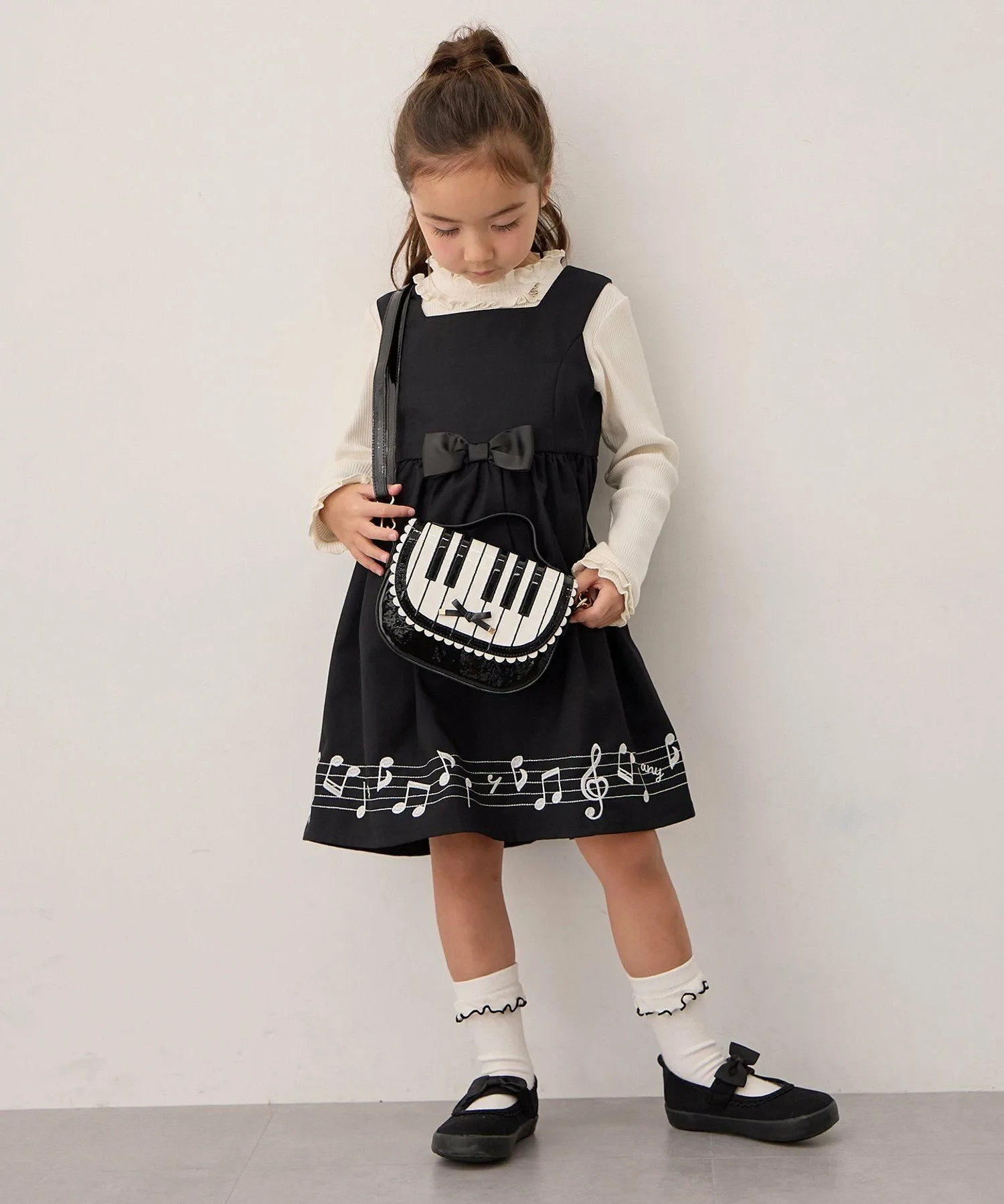 Юбка-свитер "Мелодия" ANY KIDS, Black [005] — фото 4
