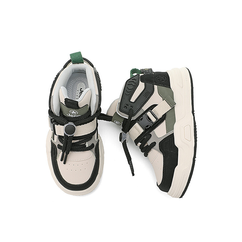 Детские кроссовки для скейтбординга Kids High-top Vintage Black Jeep, черный — фото 4