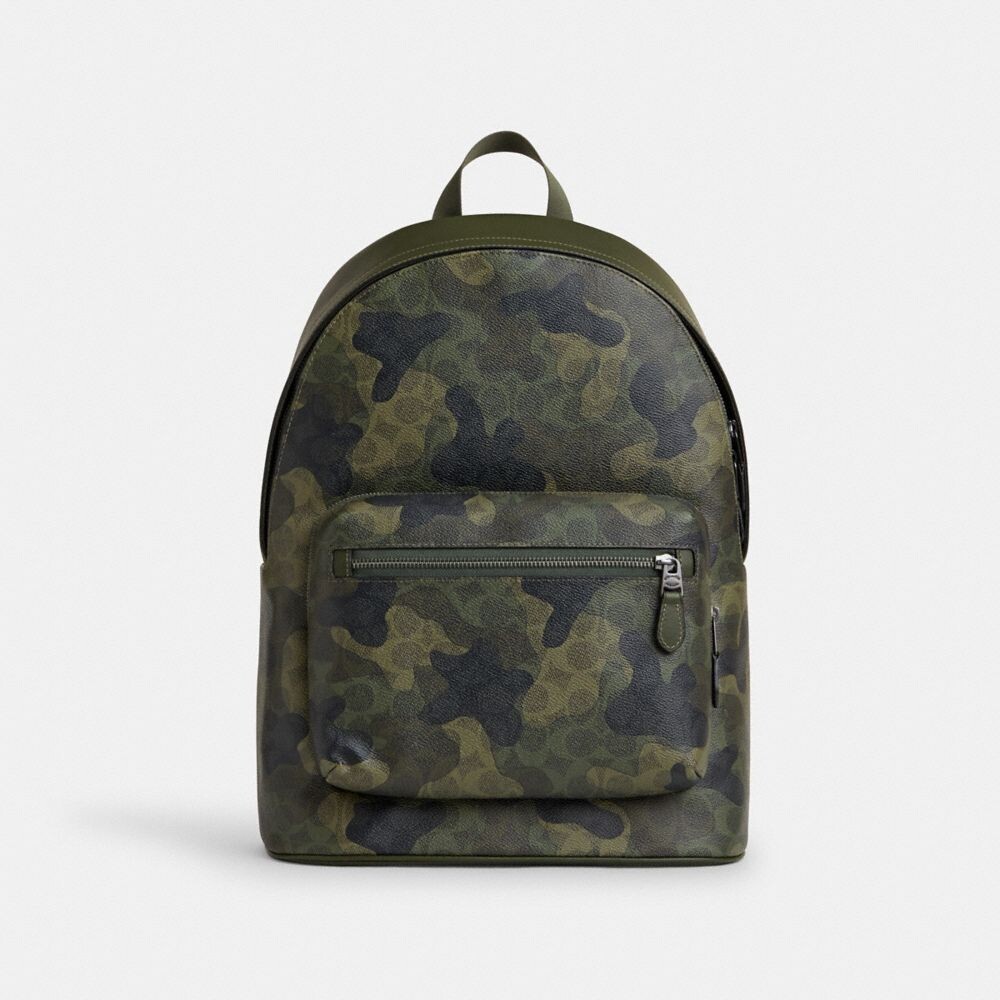 

Западный рюкзак COACH, цвет qb/dark shamrock multi