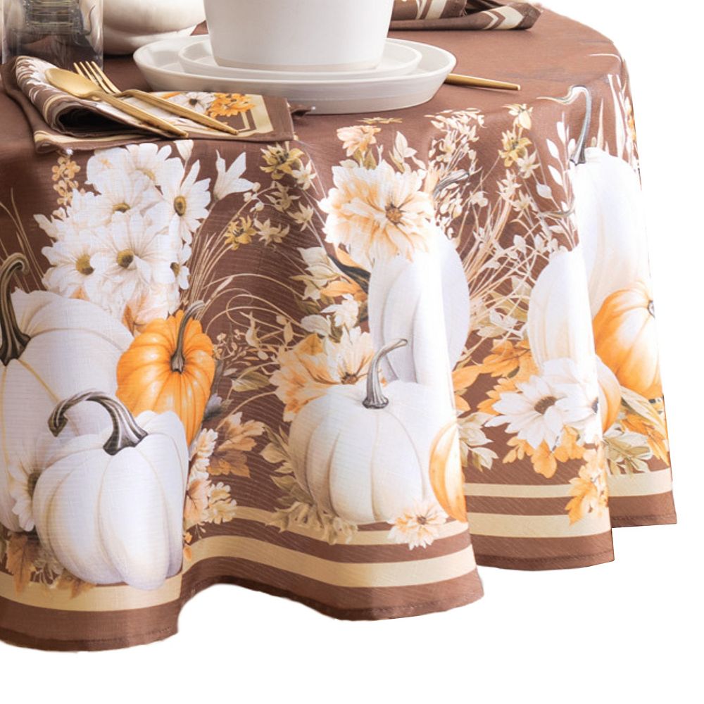 

Elrene Home Fashions Wheatland Harvest Fall 70-дюймовая круглая скатерть, мультиколор