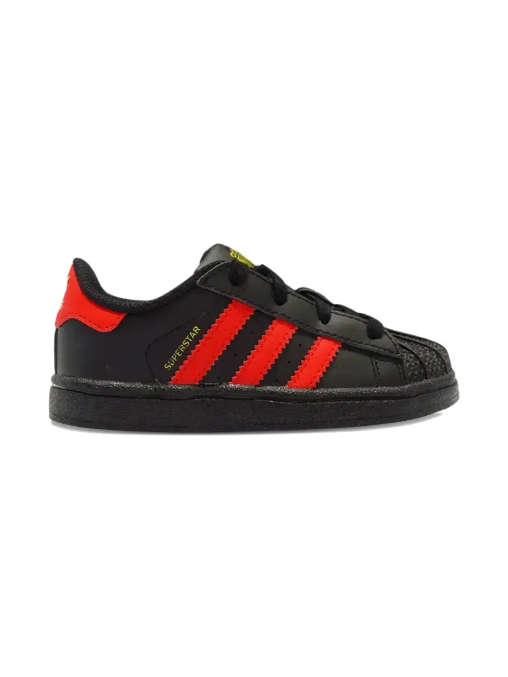 Кроссовки Superstar в алую полоску Adidas Kids, черный