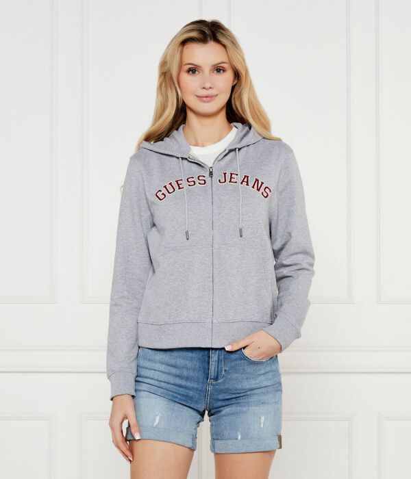 

Толстовка Guess Jeans на молнии, серый