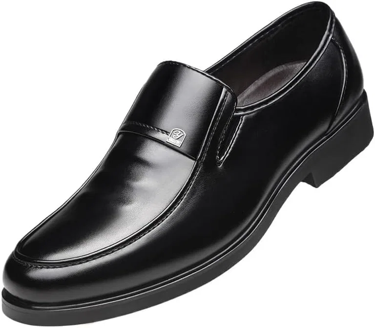 Туфли оксфорды кожаные мужские Slip-On, Black UOPYNE