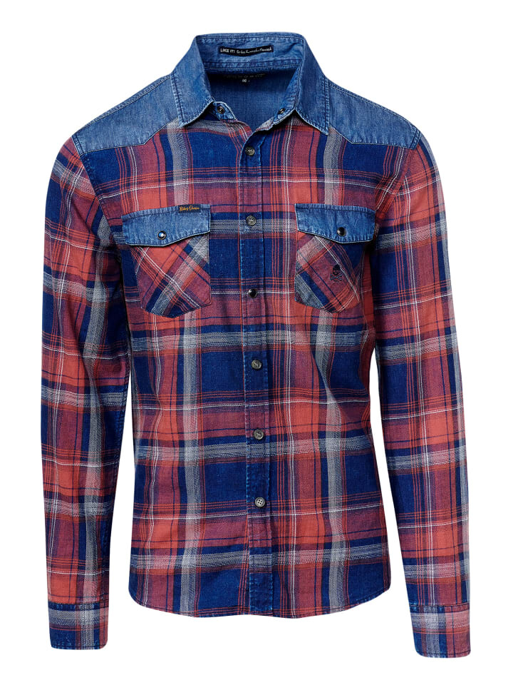 

Рубашка KOROSHI Langärmeliges Jeanshemd, красный