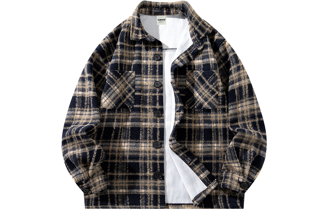 

Шерстяная куртка унисекс NBNO, Red Plaid (Model S115)+Black Casual Pants