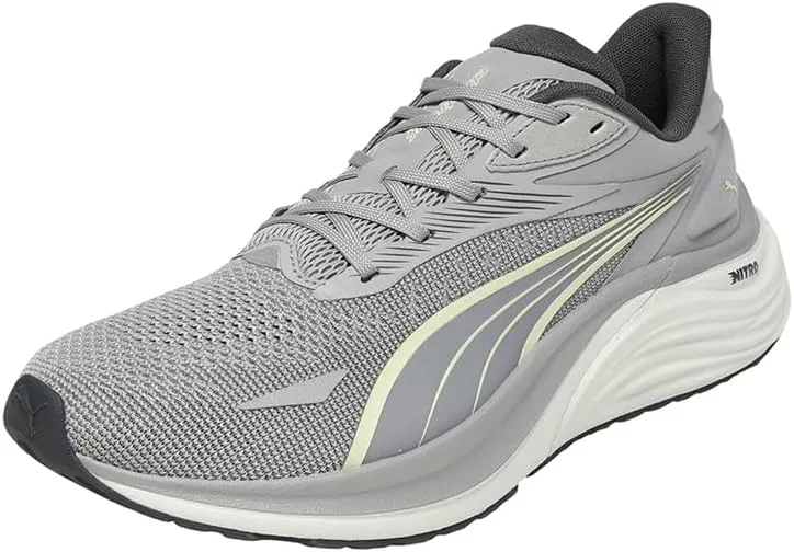 Мужские кроссовки Puma Electrify Nitro 4 для бега по улицам, Gray Echo Gold Moon