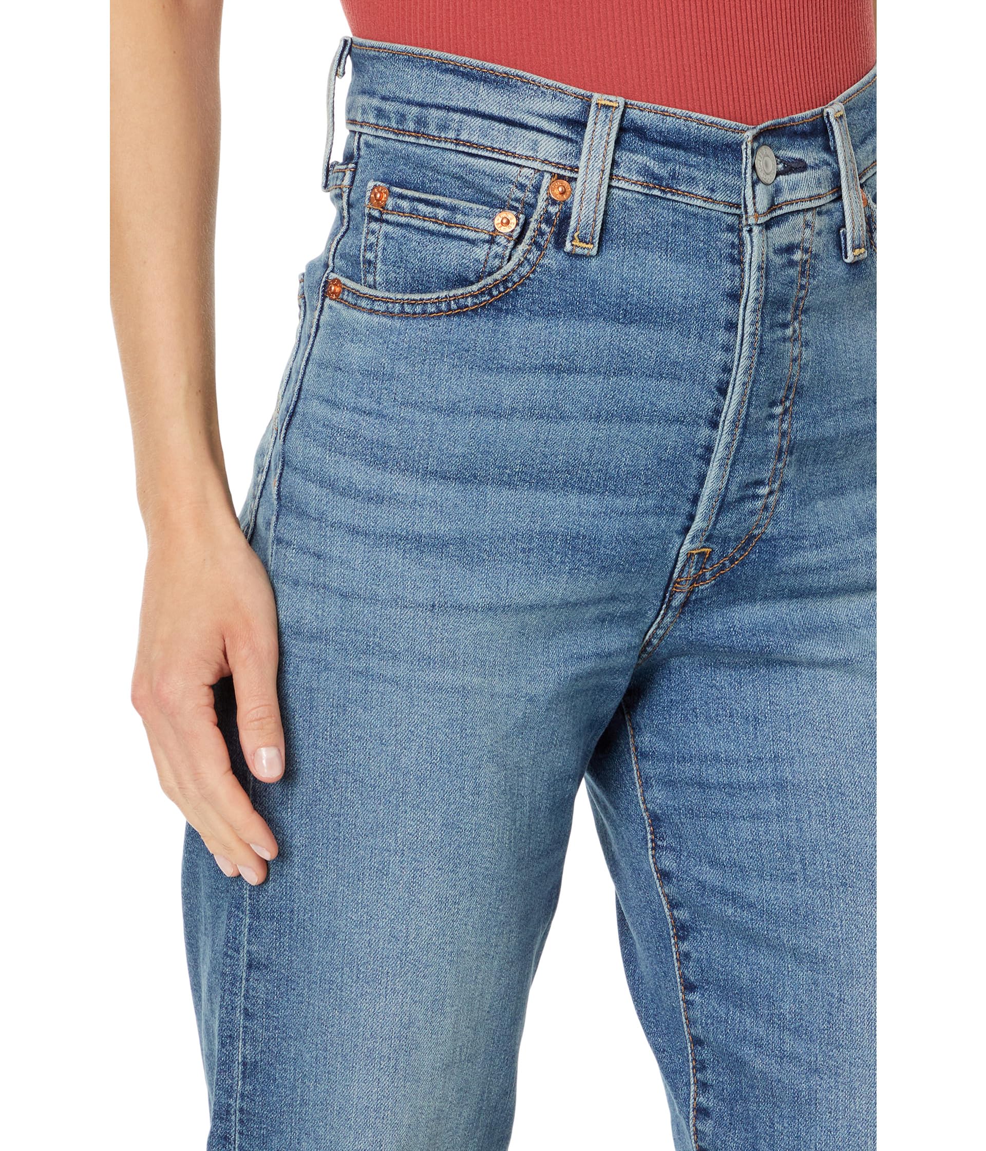 Джинсы Levi's Womens Ribcage Straight Ankle, цвет Elevated Taste — фото 3