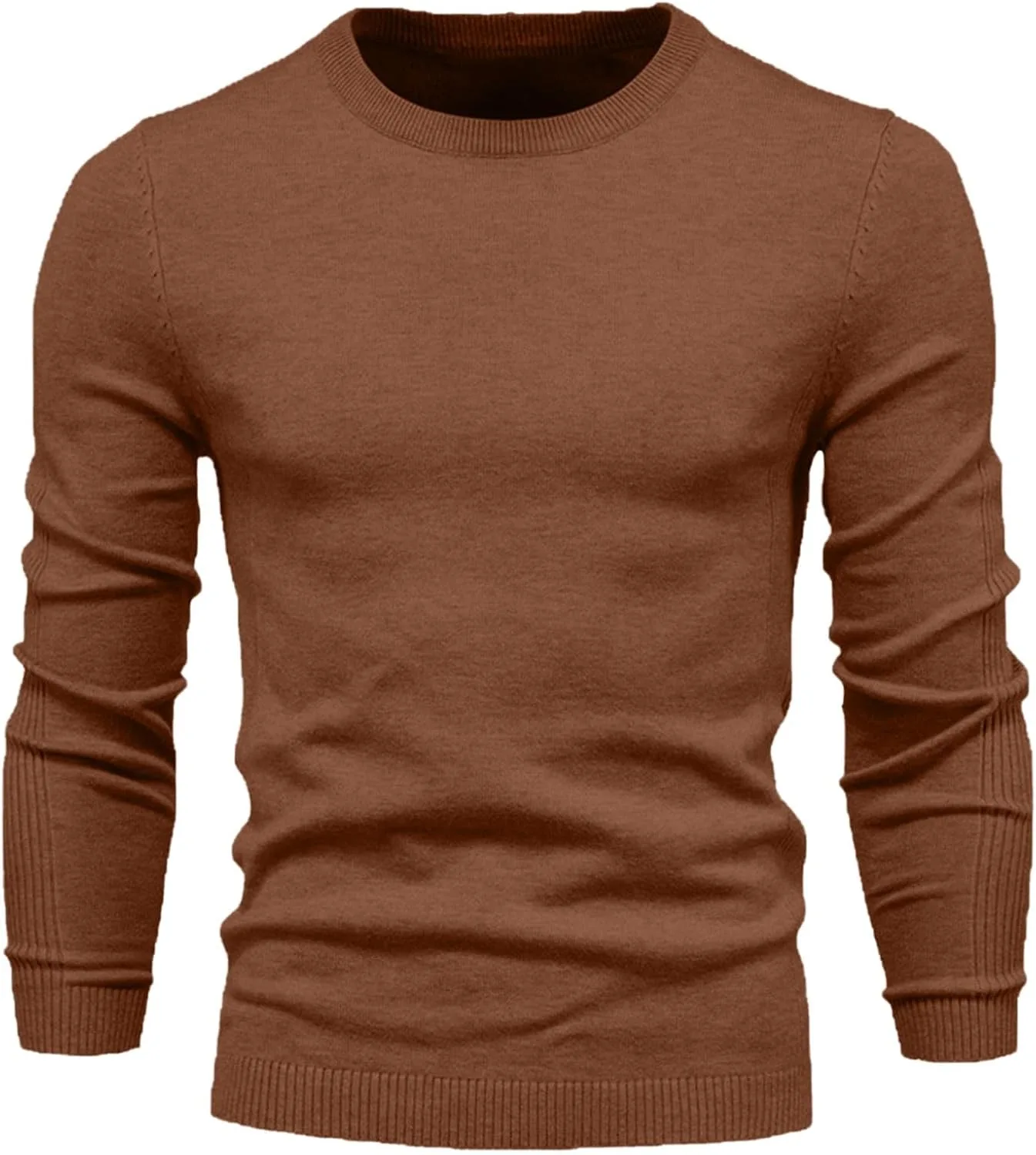 

Мужской свитер с круглым вырезом и длинными рукавами, кабельная вязка, теплый для зимы AQAYL