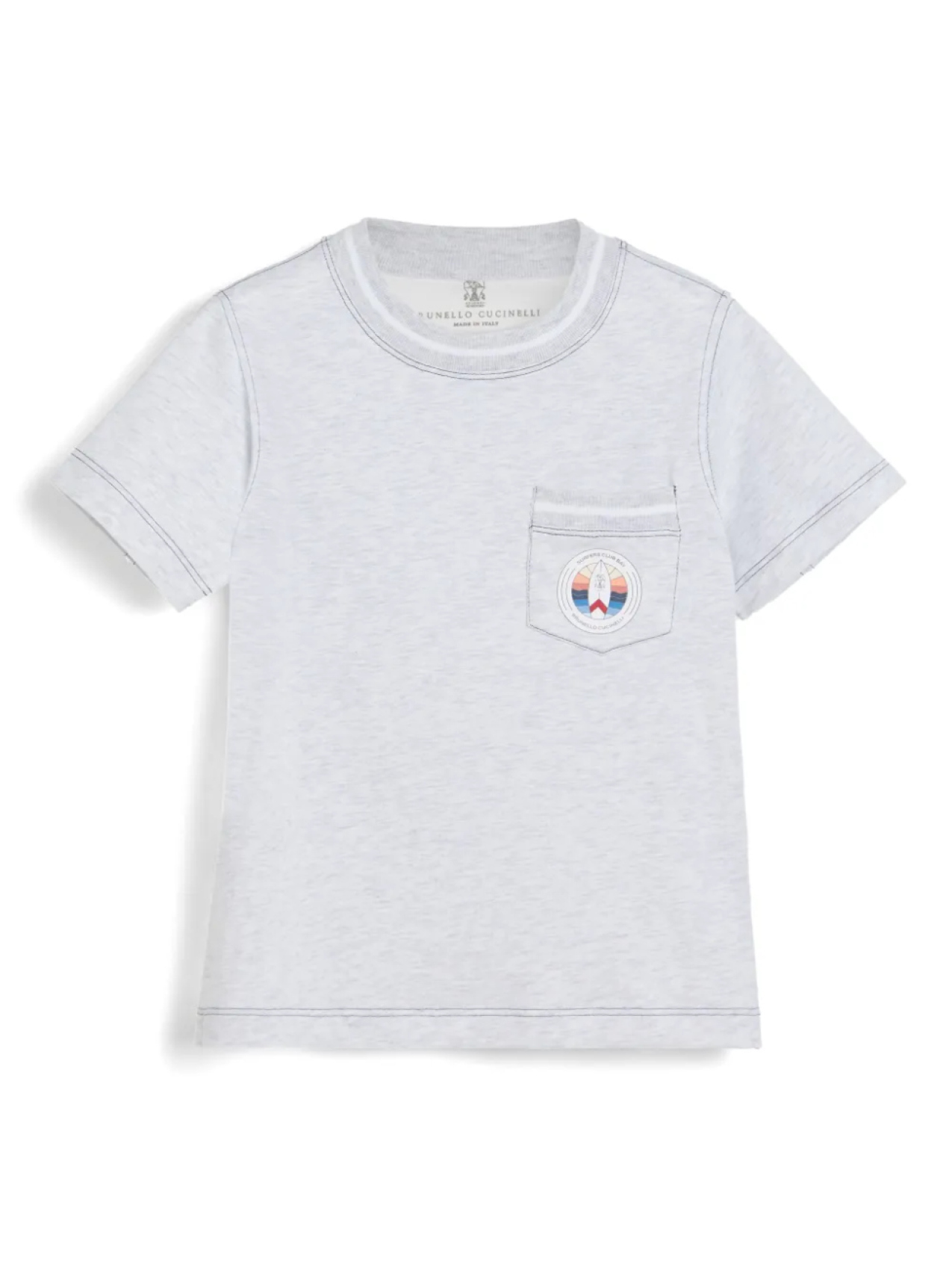 

Brunello Cucinelli Kids футболка с принтом Surf, серый