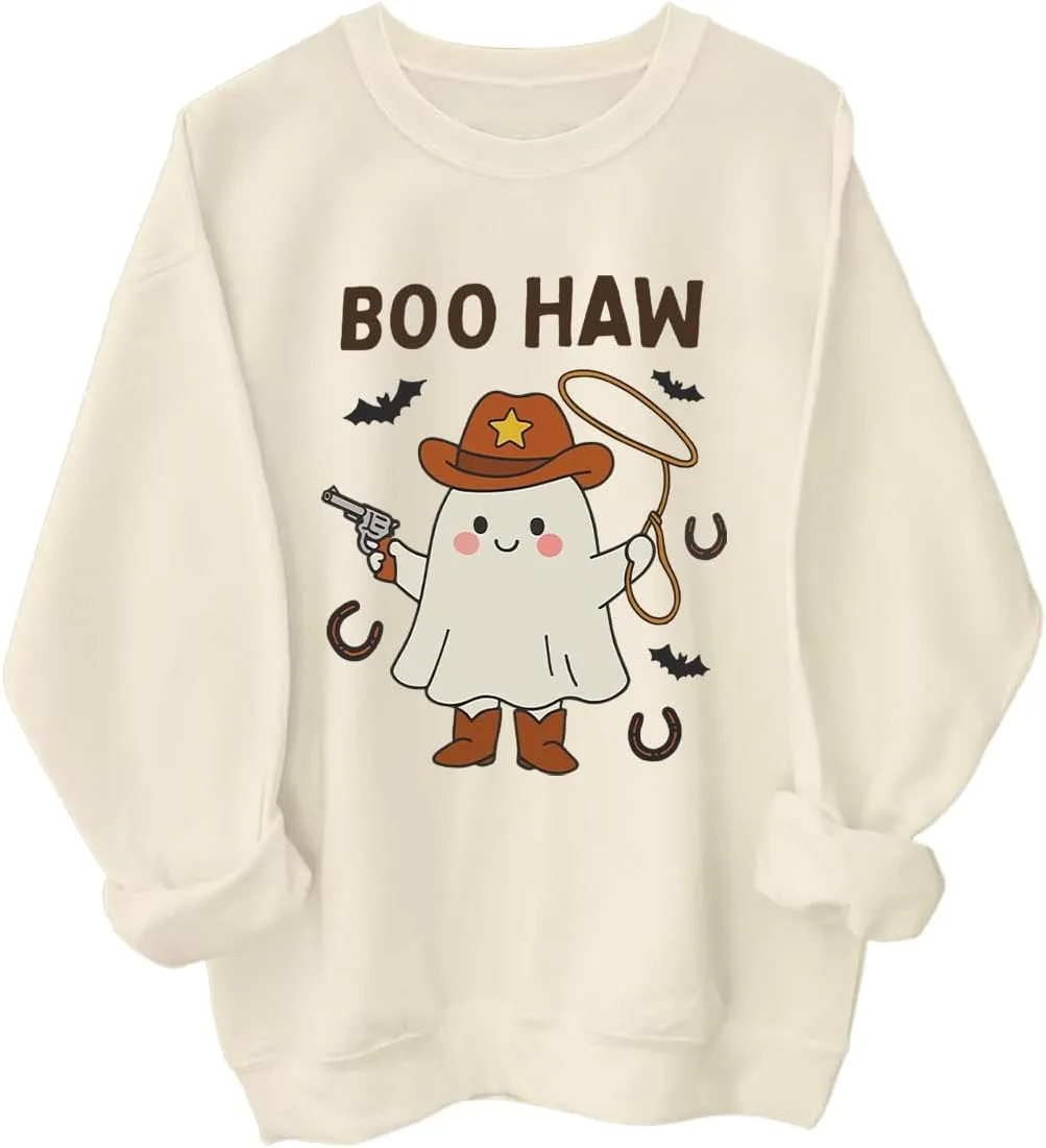 

Толстовка Boo Haw с длинными рукавами и капюшоном, тематика Western Halloween