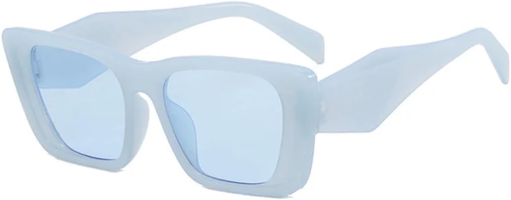 

Солнцезащитные очки с защитой от УФ-излучения UV400 | Легкая оправа в стиле панк конфетных цветов | Для женщин и мужчин, для занятий спортом на открытом воздухе и вождения DSVIGF, Blue-blue