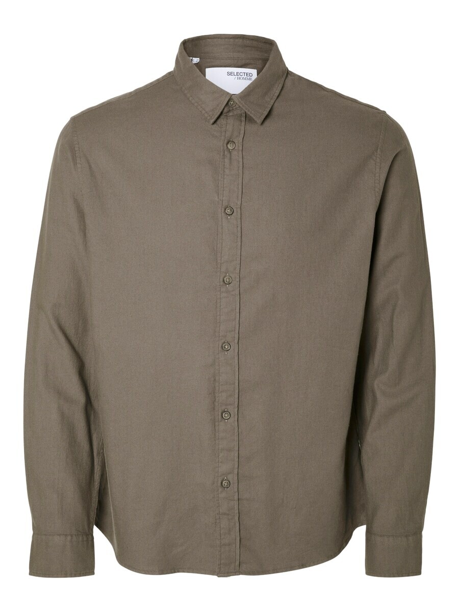 

Рубашка на пуговицах SELECTED HOMME Slim fit Button Up Shirt SLHOwen, темно-коричневый