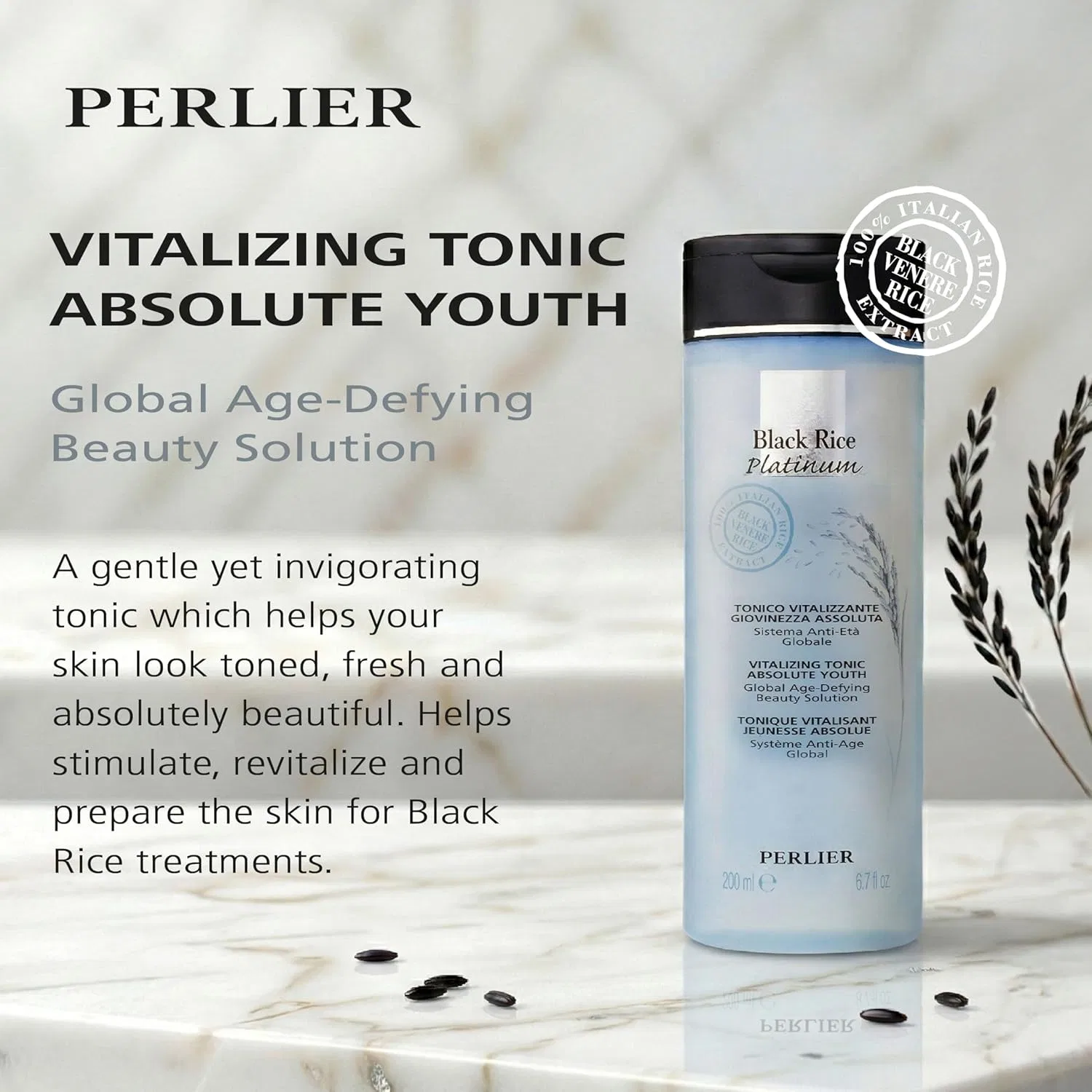 Тоник Perlier — Black Rice Platinum, 200 мл — фото 2