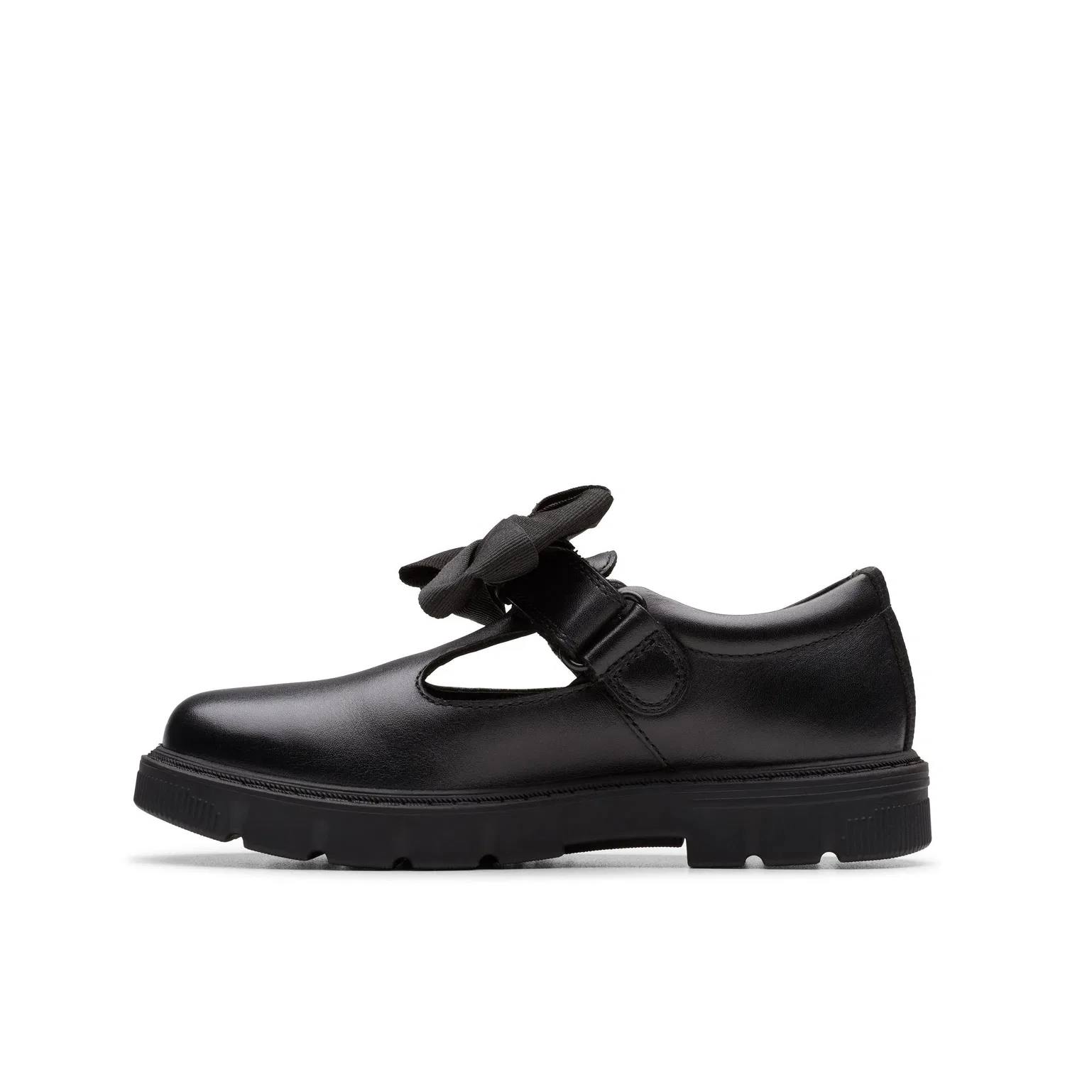 Туфли Clarks Lorcam Hope K для девочек, кожаные, черные — фото 2