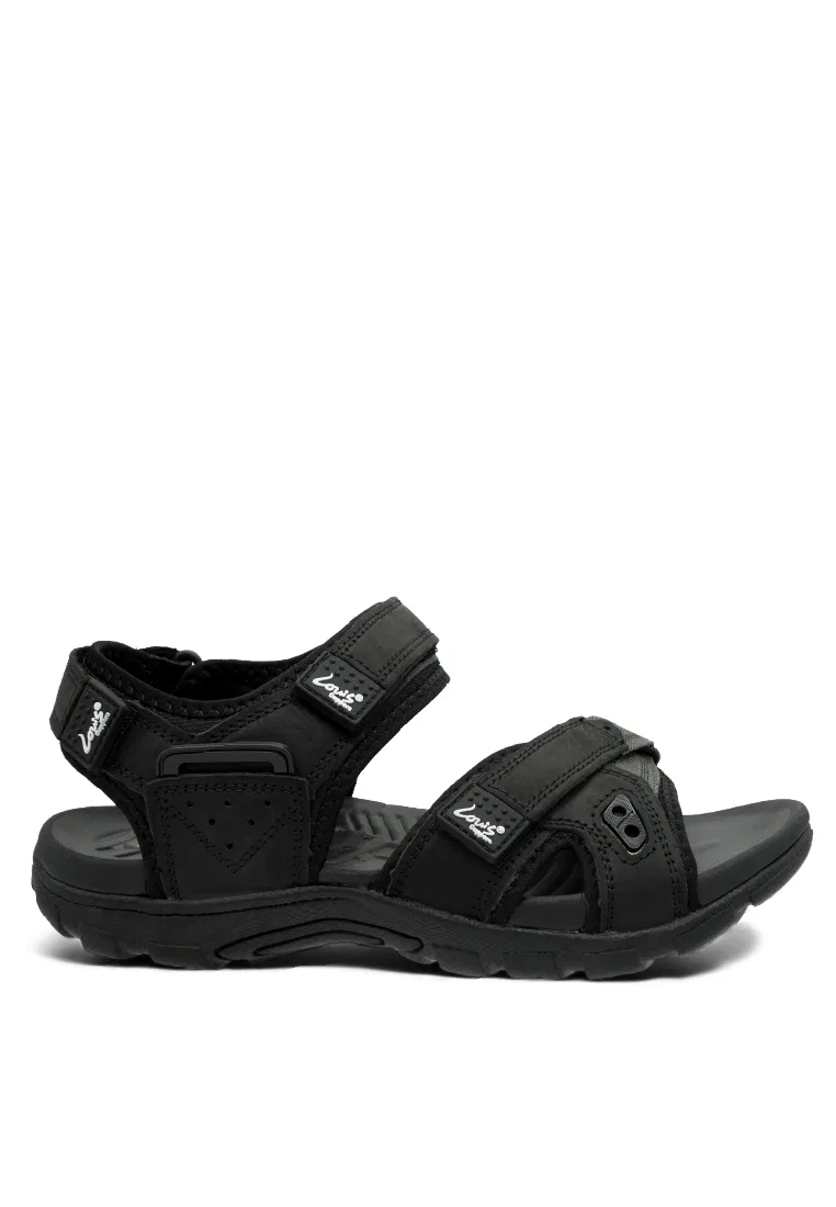 Мужские сандалии slip-on, искусственная кожа, классические повседневные, модель 250441265 Louis Cuppers, черный