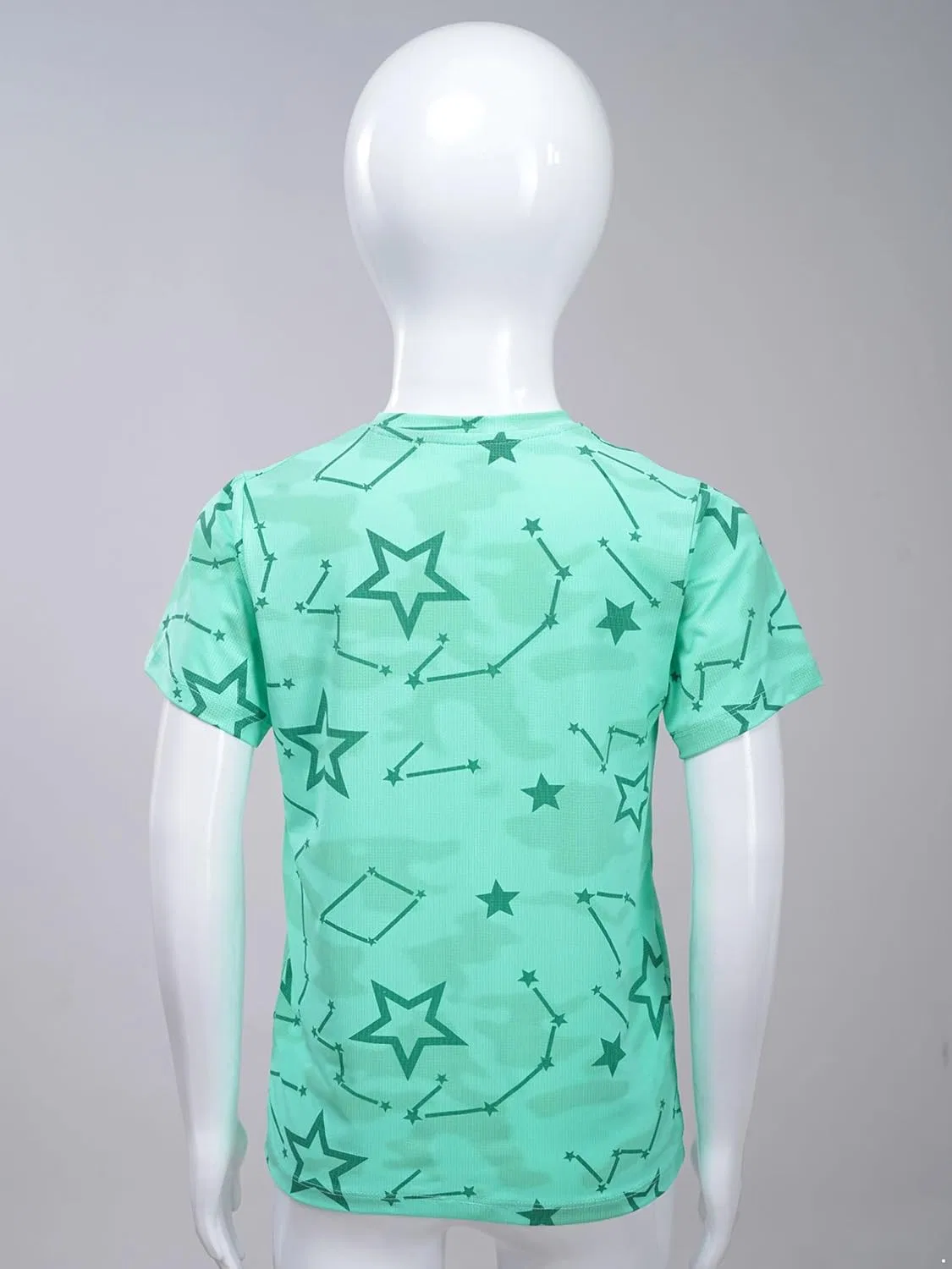Детская футболка с принтом звезд winying, Light Green — фото 4