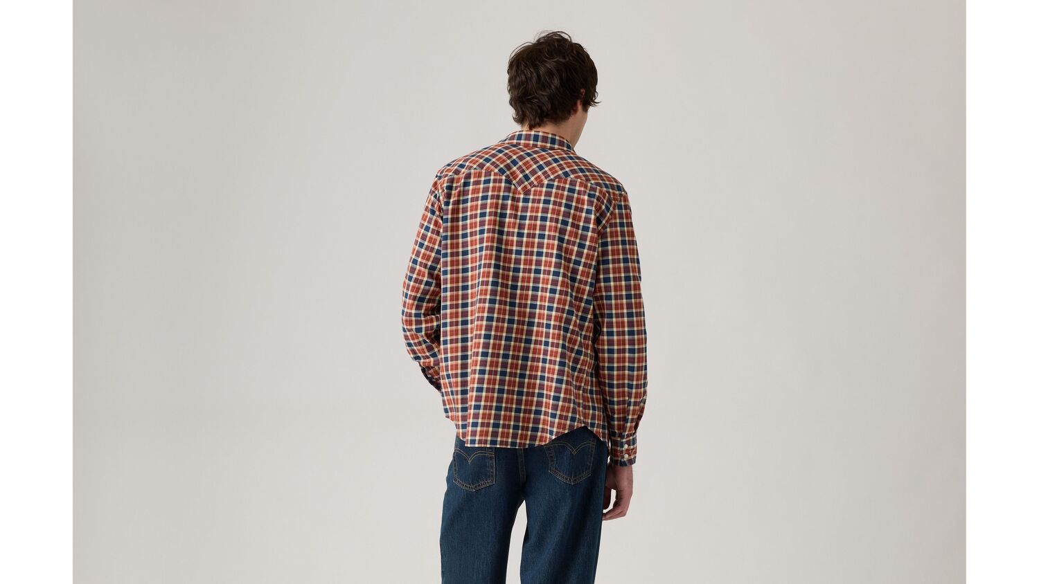 Классическая рубашка в стиле вестерн стандартного кроя Levi's, Jesper Plaid Dress Blues - Blue — фото 3