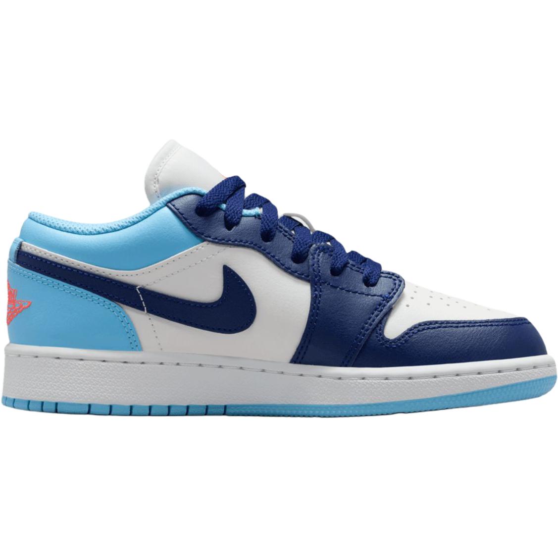 Jordan Air 1 Low top детские баскетбольные кроссовки White Blue Unisex — фото 3