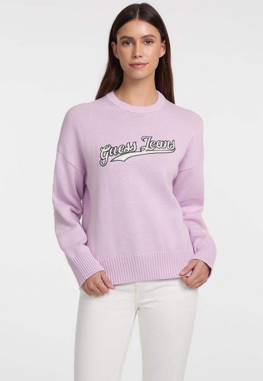 

Джемпер LOGO-PATCH Guess Jeans, фиолетовый