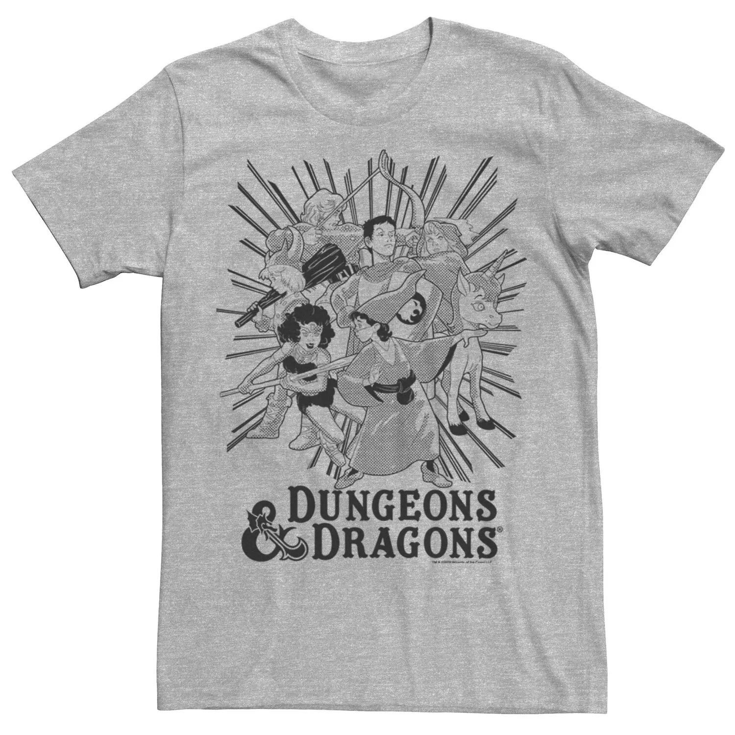 

Мужская футболка темных тонов Dungeons And Dragons Group Shot Licensed Character