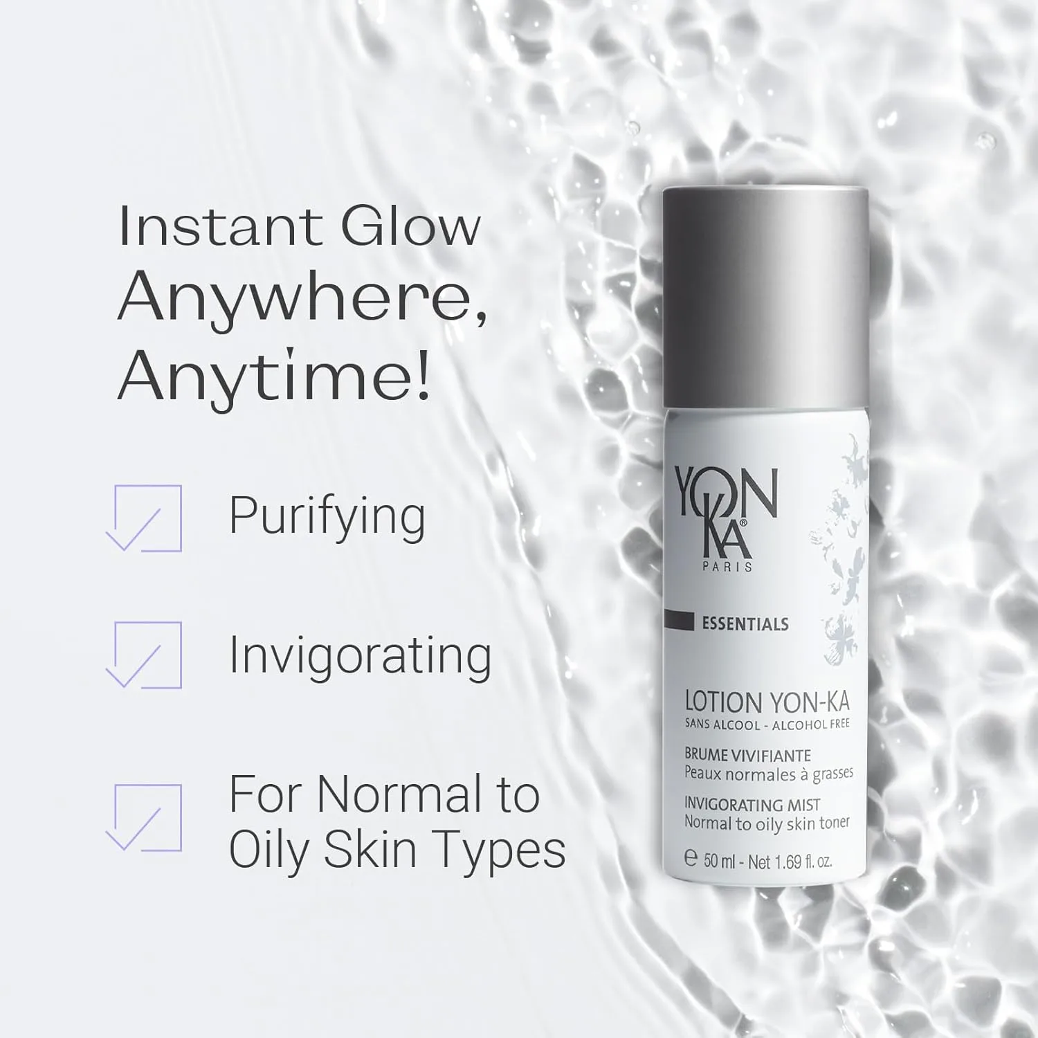 Yon-Ka Lotion PNG тонер | Освежающий ежедневный спрей для лица с ботаническими эфирными маслами, алоэ вера и розмарином | Увлажняет, успокаивает и матирует | Безалкогольный тонер для нормальной и жирной кожи 1 штука (1 шт.) Yonka — фото 2