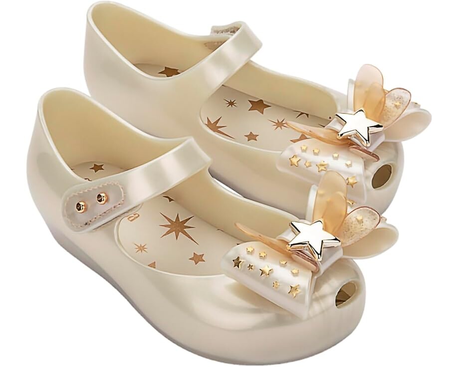 

Туфли на плоской подошве Mini Melissa Mini Melissa Ultragirl Star II, цвет White Metallic