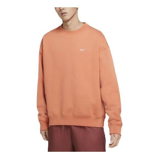 

Толстовка Men's Nike Solid Color Sports Fleece Round Neck Pullover Soft Orange, оранжевый