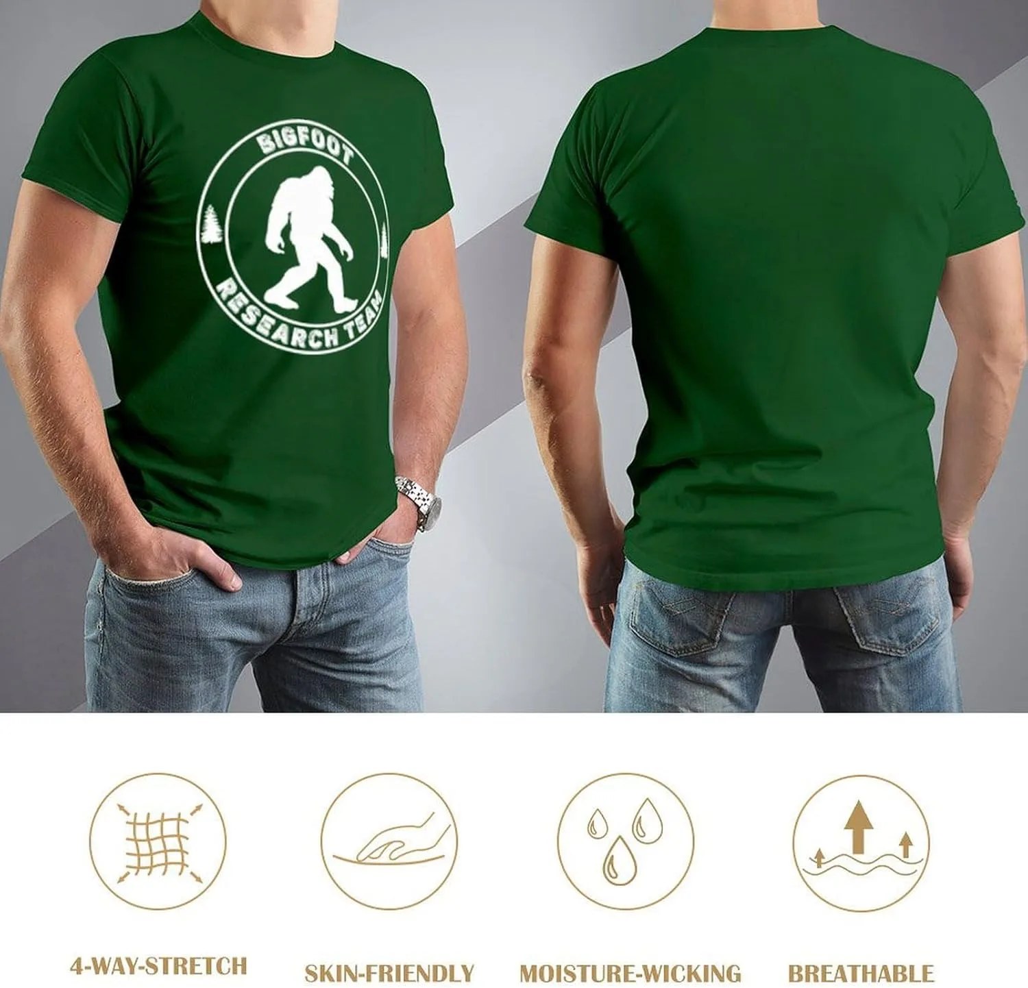 Мужская классическая футболка Bigfoot — фото 4