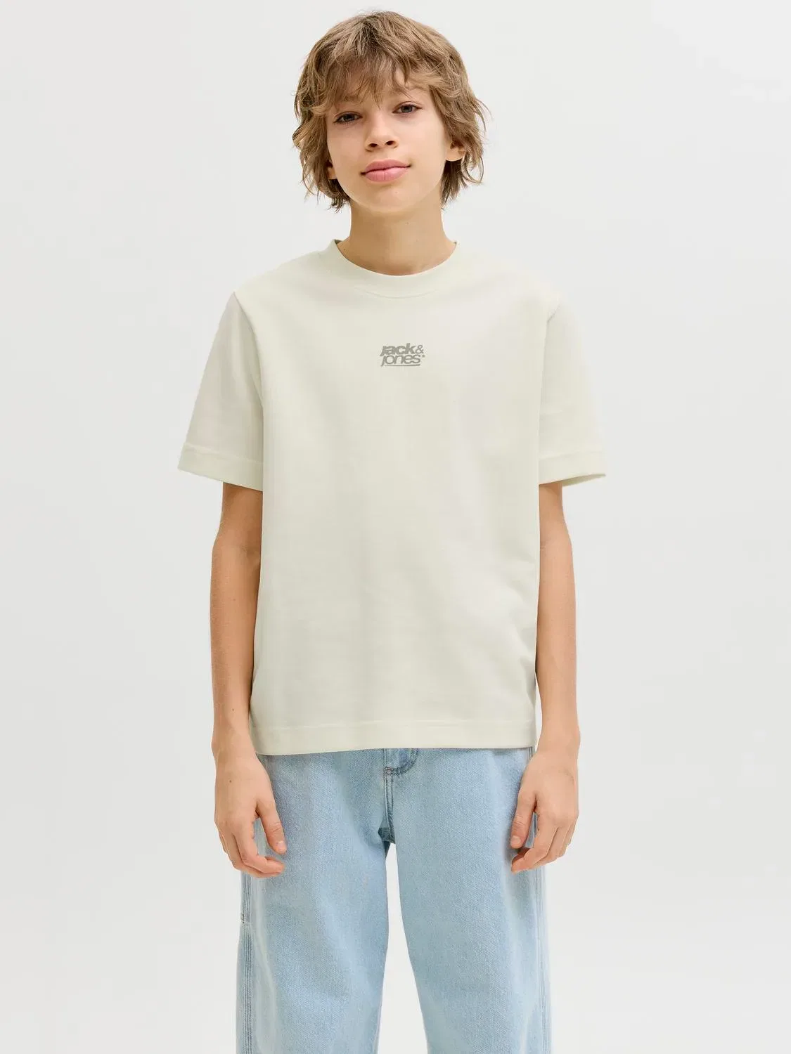 Футболка с принтом JACK & JONES Junior, sweet corn — фото 3