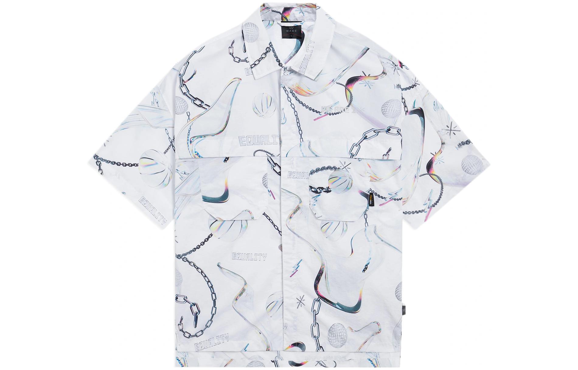 

Футболка Wade Collection мужская бело-серая LINING
