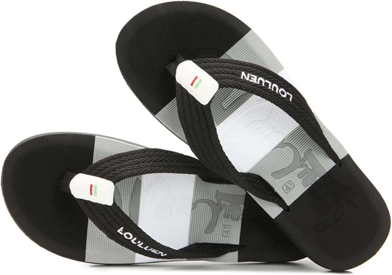 

Мужские пляжные шлепанцы с нескользящей подошвой, легкие слайдеры из EVA с поддержкой свода стопы, прочные сандалии для бассейна, путешествий и повседневной носки (размеры 39-45) Azttoztto, черный