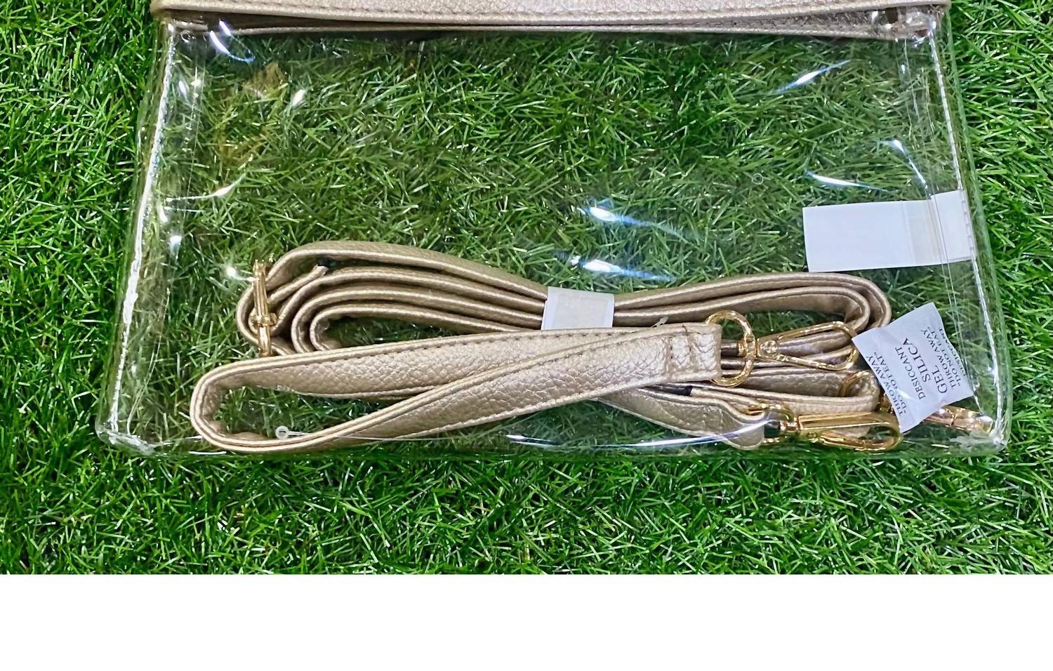 

Сумка кросс-боди Game Day с отделкой из экокожи в цвете шампань MiMi Wholesale, Champagne