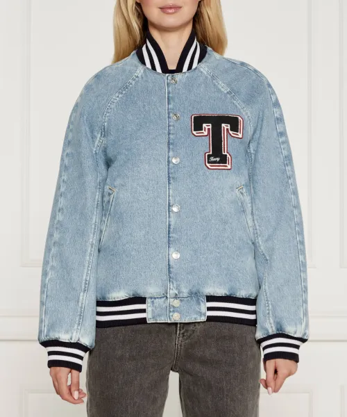 

Джинсовая куртка-бомбер Letterman Oversize fit Tommy Jeans, синий