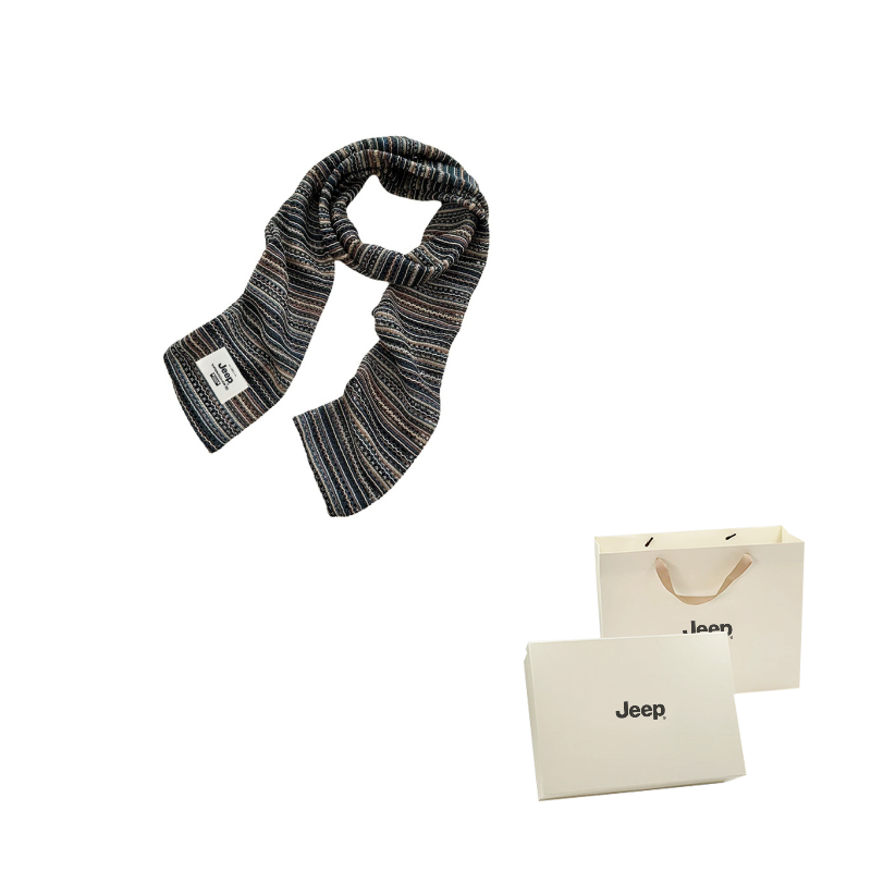 

Шарф из полиэстера Unisex Jeep, синий colorful stripes