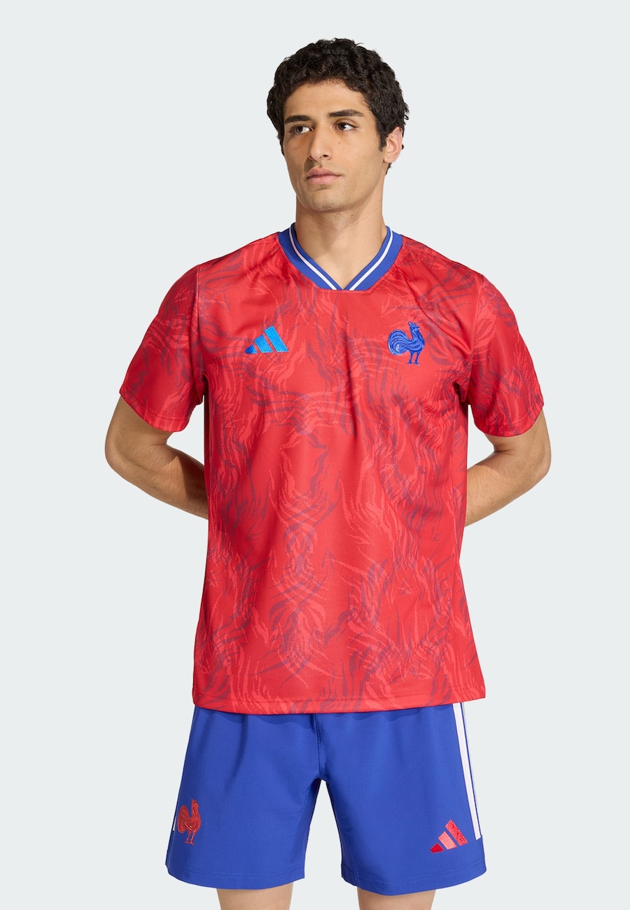 Джерси ADIDAS PERFORMANCE Frankreich Rugby Prematch, красный — фото 3