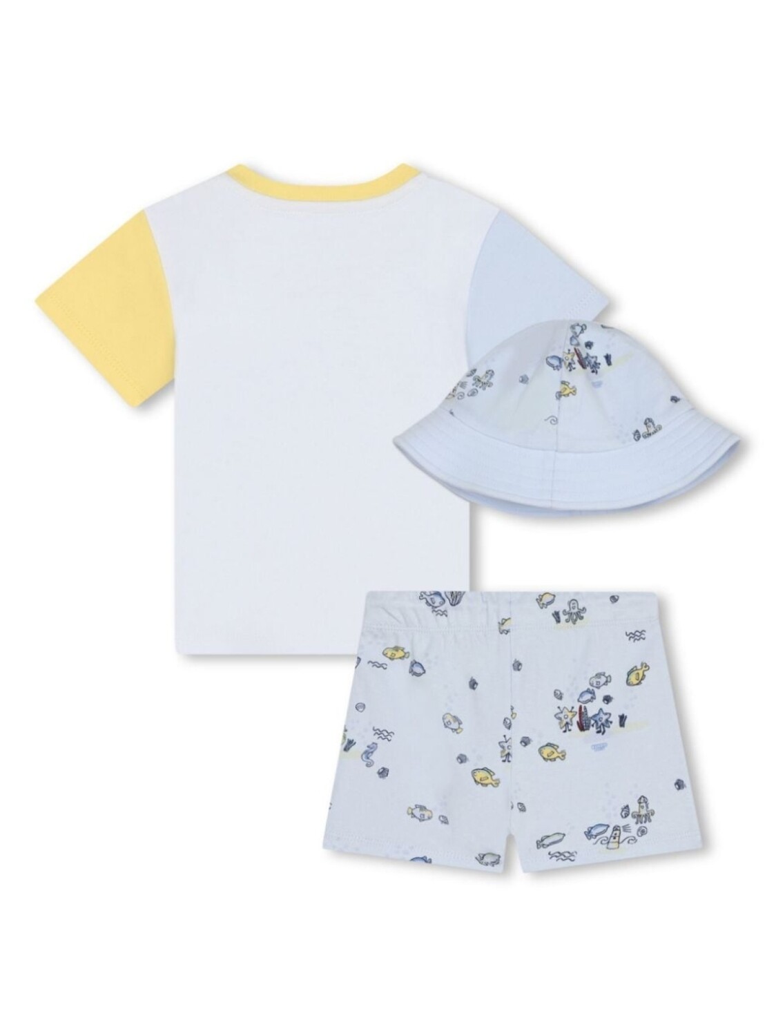 

Kenzo Kids комплект из топа и шортов с графичным принтом, белый