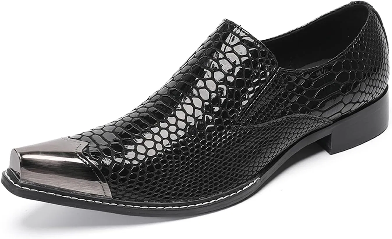 Туфли Shoes, Breathable Leather Shoes, Metal Cap Shoes, Comfortable Handmade Banquet Shoes for Party, Leisure and Business HGTREDPK, Black