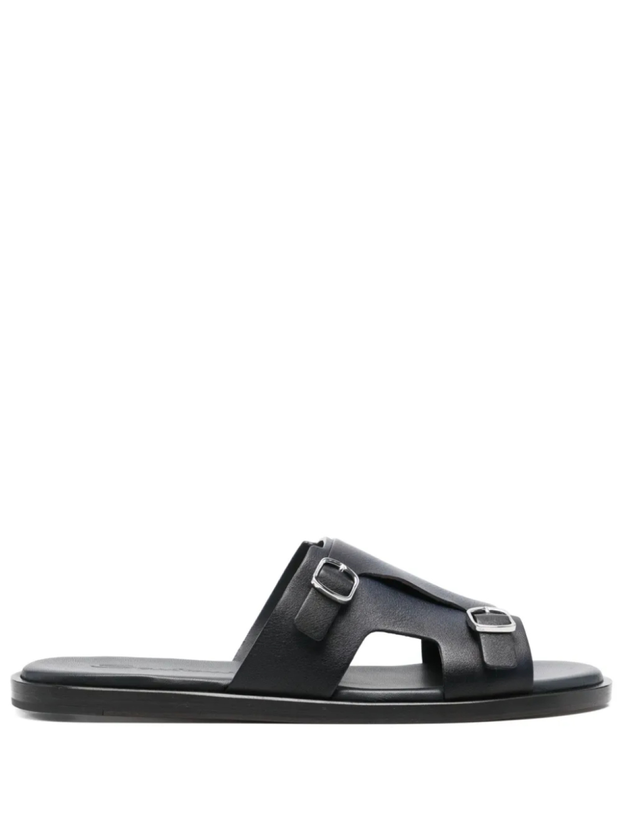 

Кожаные сандалии с двумя пряжками Santoni, синий