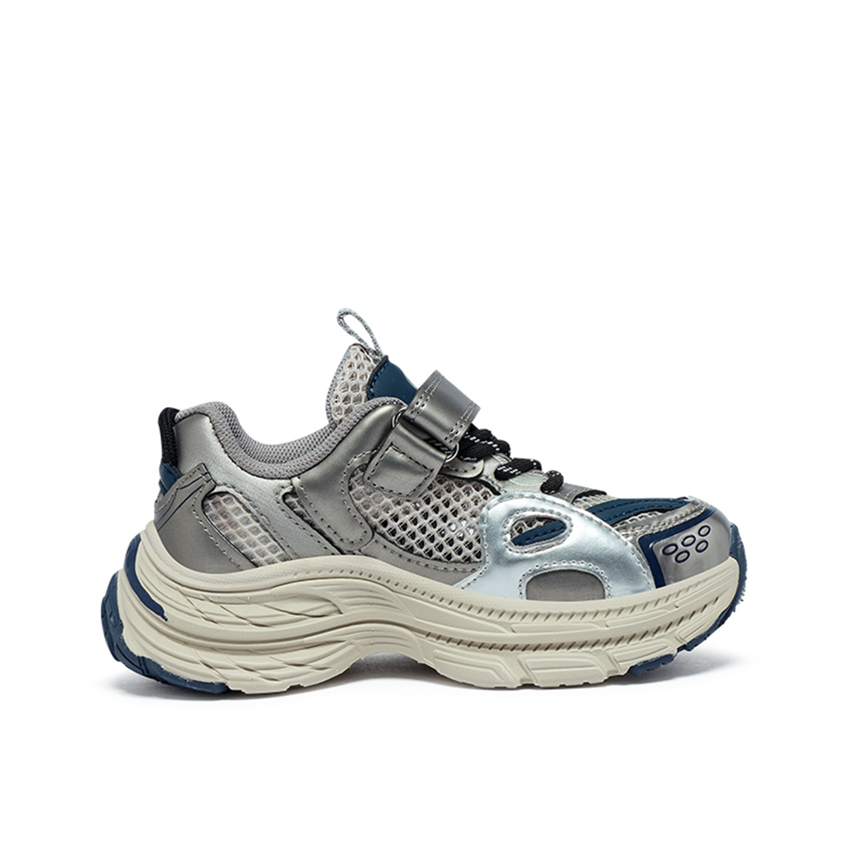 Детские низкие кроссовки Rebound Breathable Lightweight Cushioning BIG WASP, greige[waterproof leather surface] — фото 3